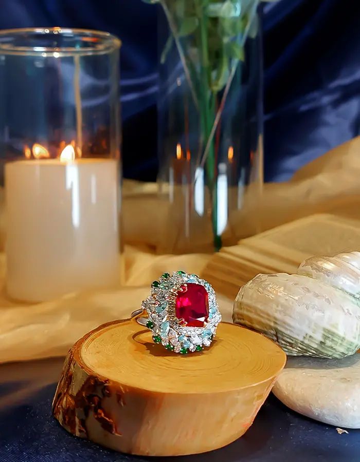 Elegant Ruby Evening Ring