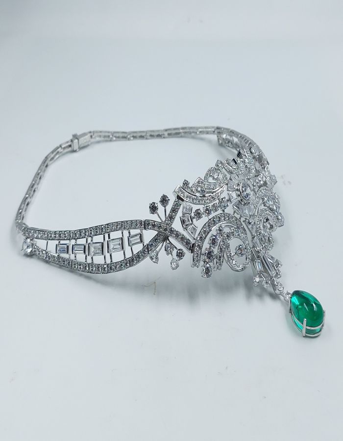 emerald drop necklace