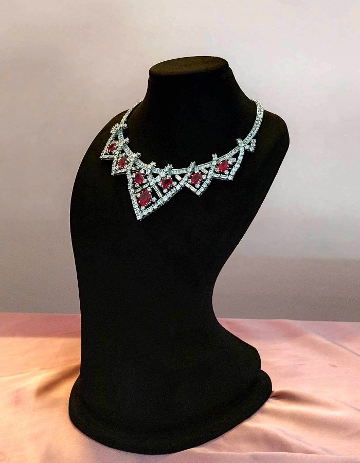 vintage ruby necklace