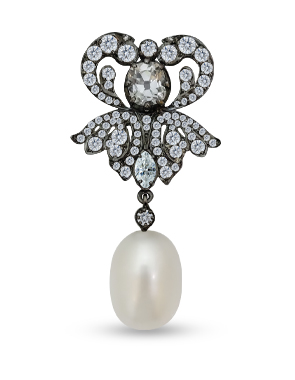 Pearl Dangle Brooch