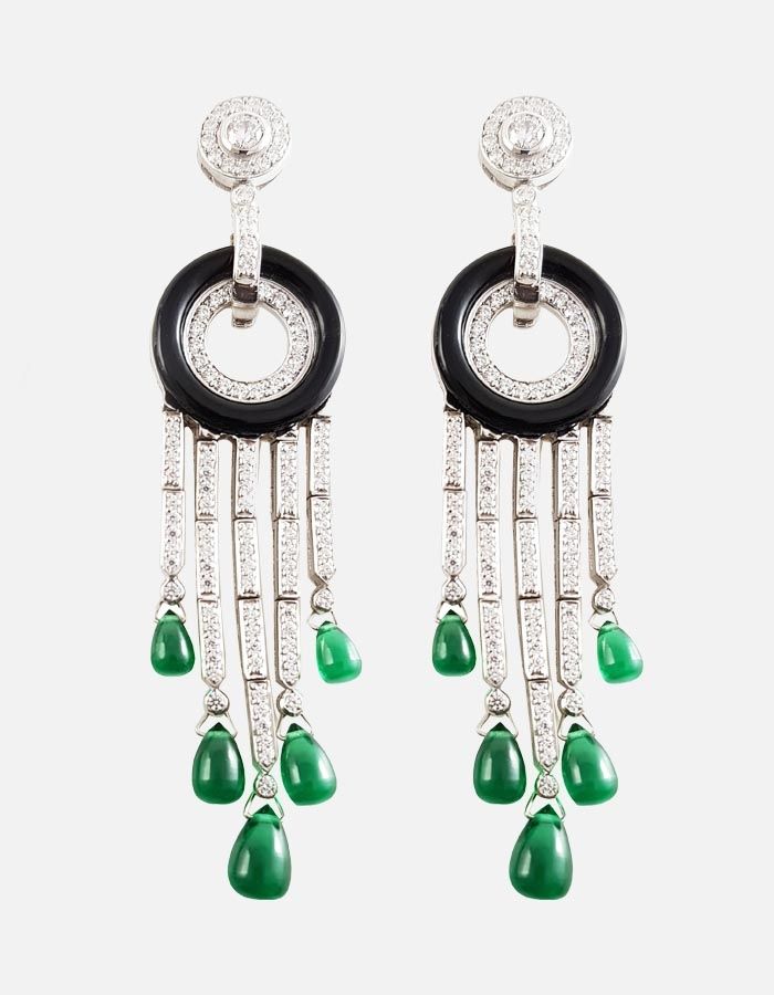 black onyx earring