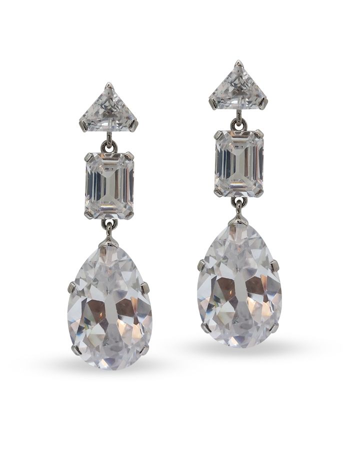 Art Deco pear drop earrings