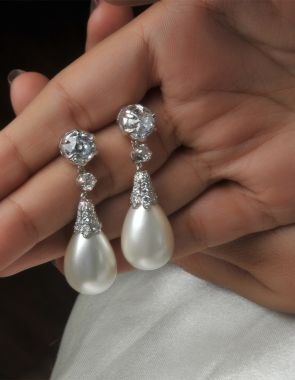 dangle earrings women silver