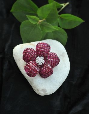 large flower brooch