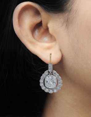 silver drop earrings