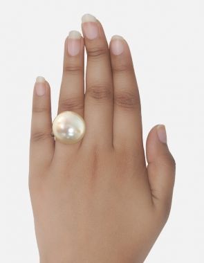 pearl and diamond ring