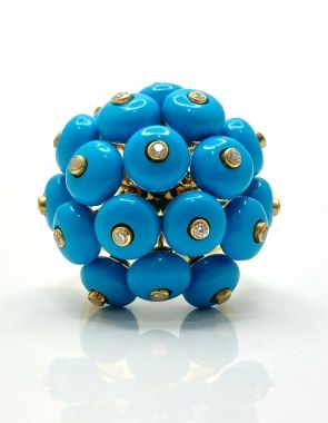 Turquoise cocktail ring