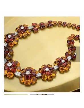 Citrine & Ruby Necklace