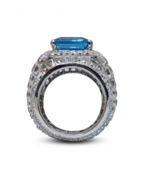 sapphire art deco ring